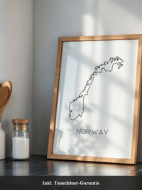 Norwegen Kontur minimalistisch