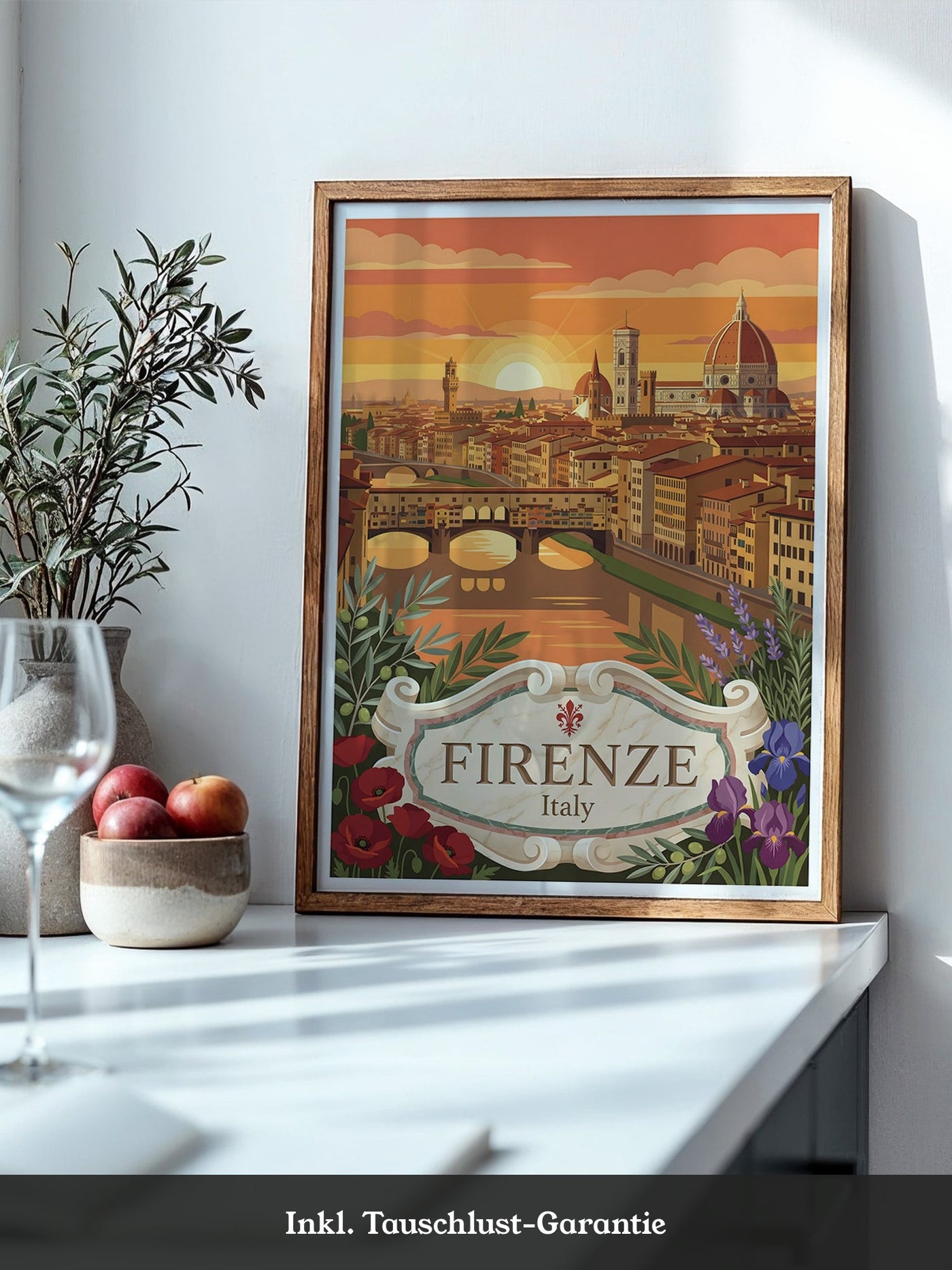 Florenz Sonnenuntergang Retro