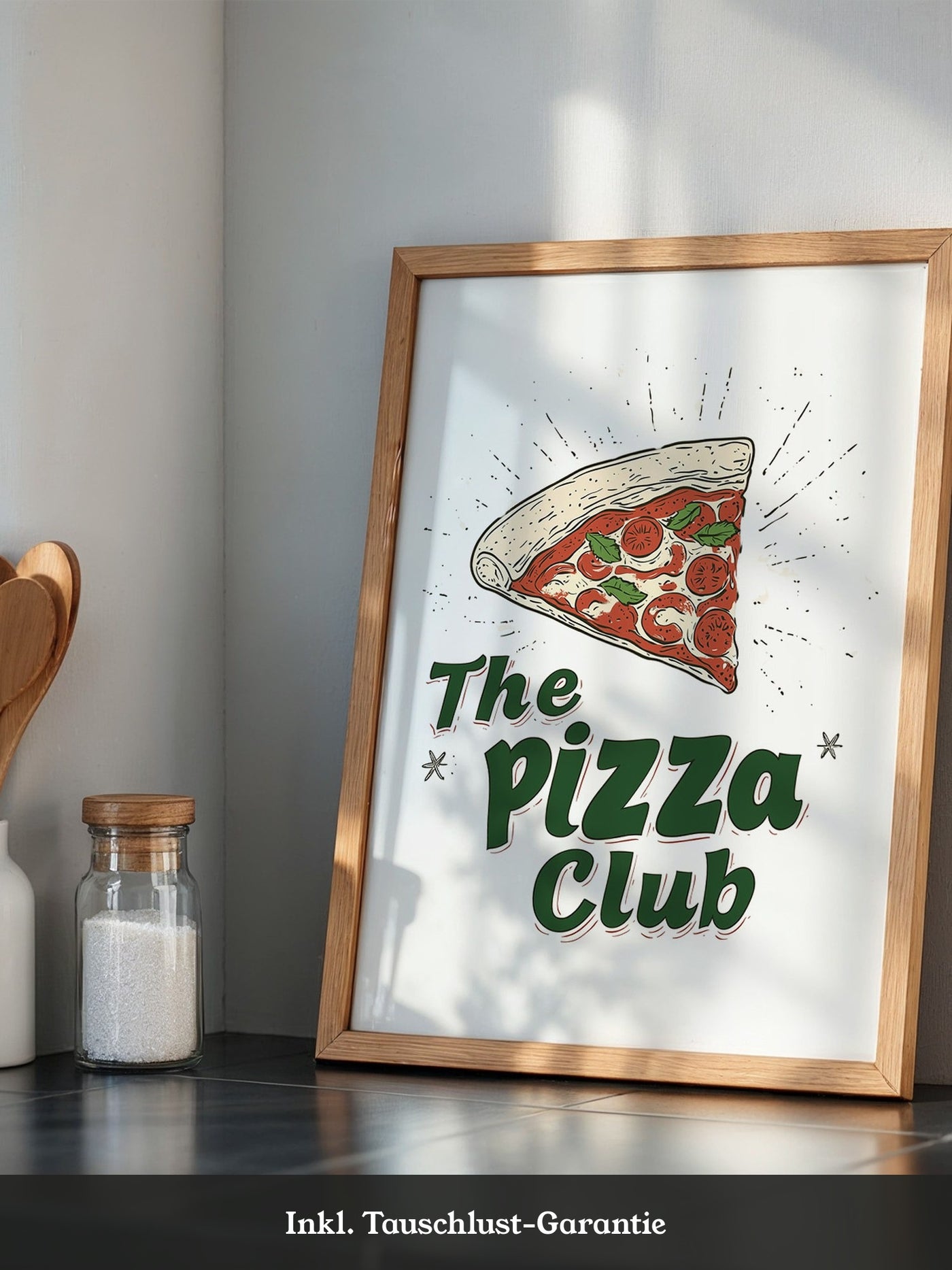 Pizza Grafik Retro Stil
