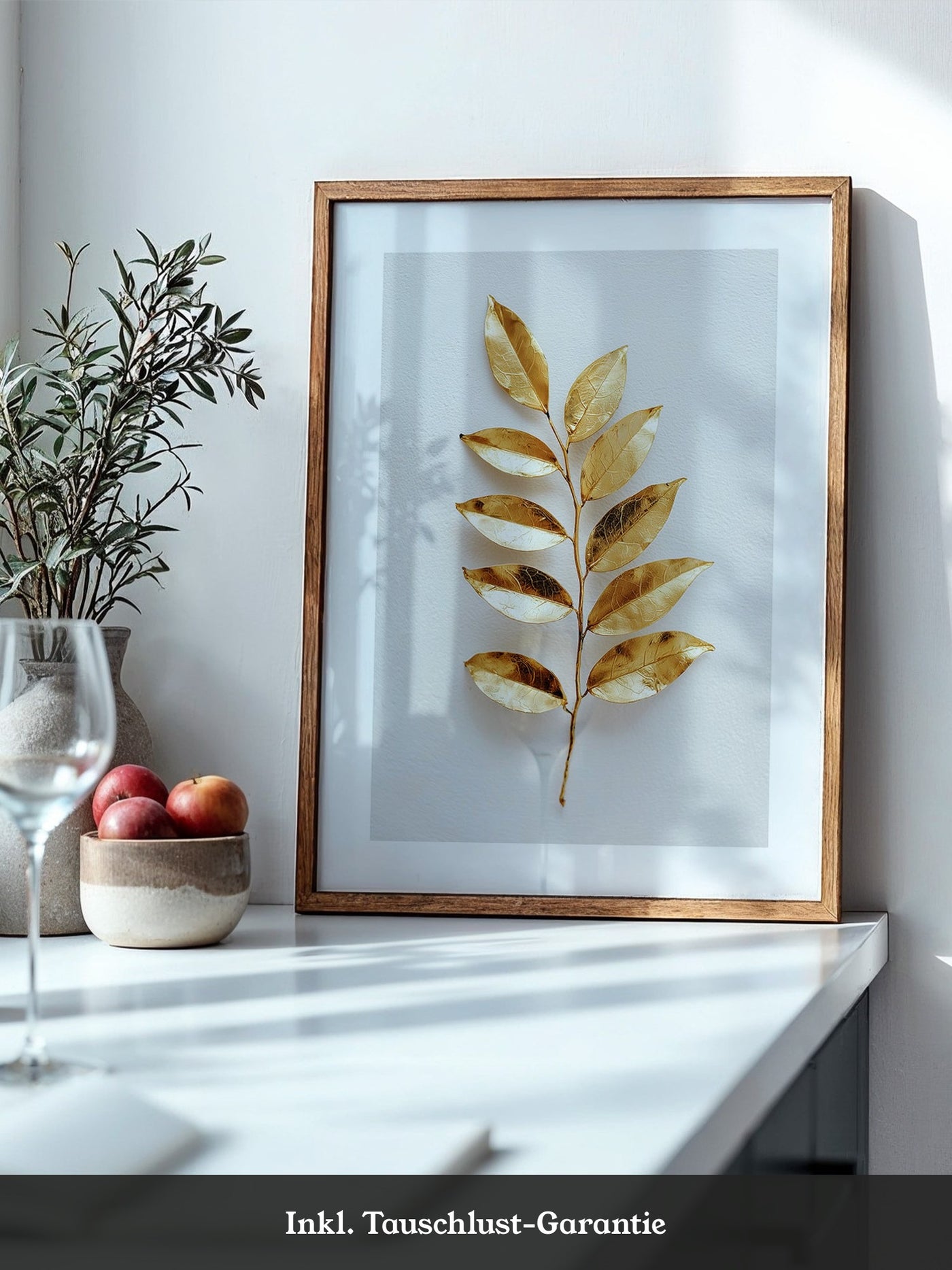Goldene Blätter Minimalistisch