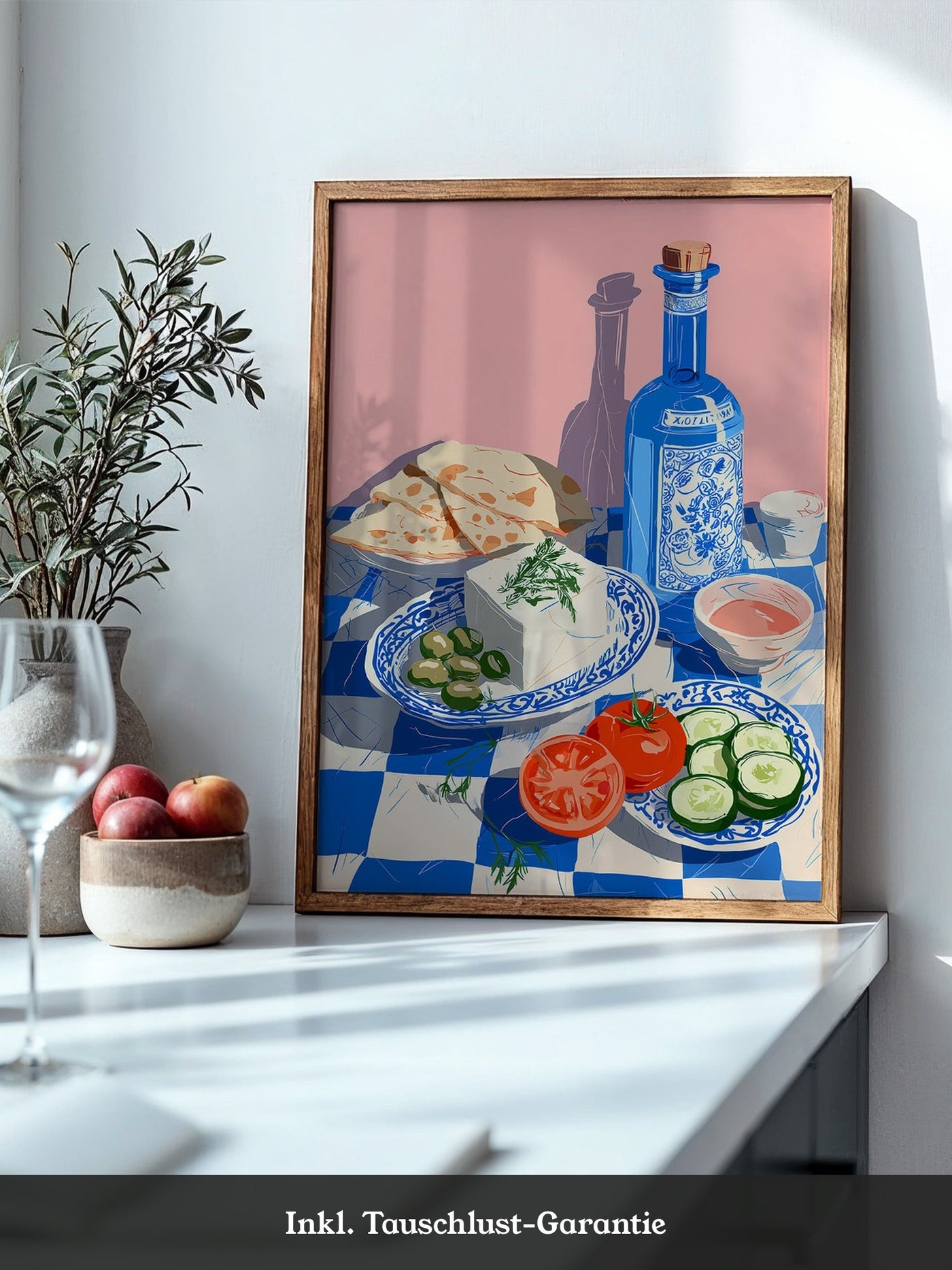 Mediterraner Tisch Sommerfarben