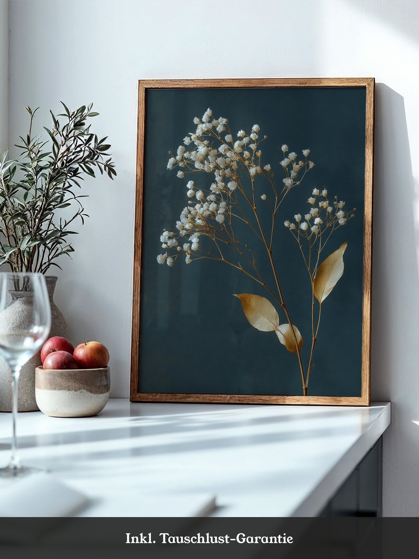 Trockenblumen Goldener Kontrast