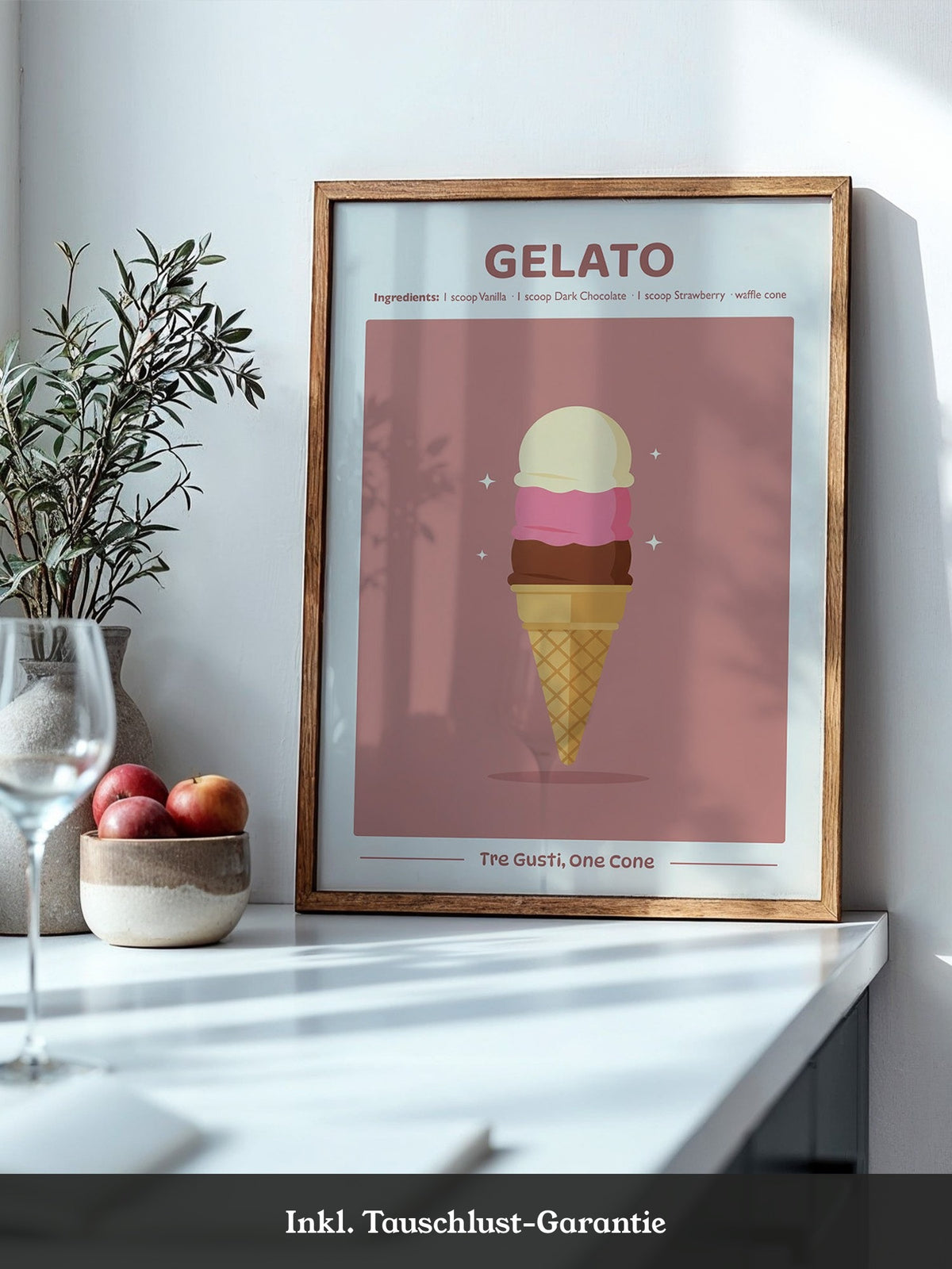 Dreifachgelato Pastellfarben