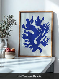 Blaues Korallenmuster abstrakt