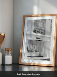 Chanel Ladenfassade Schwarzweiß
