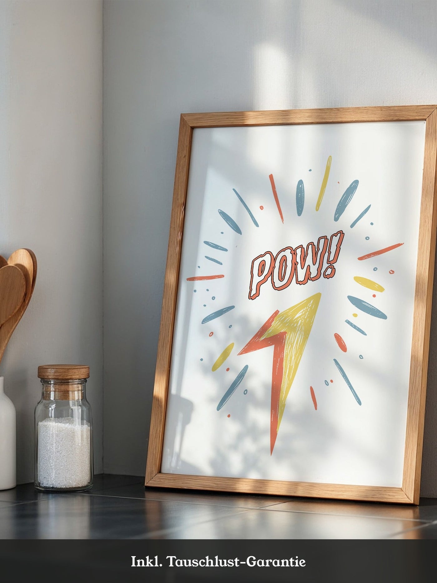 Comic-Blitz Pop-Art Farbig