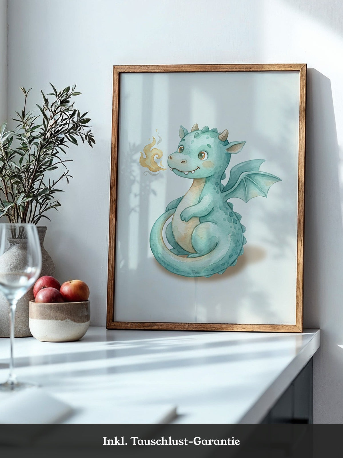 Drachenbaby in Aquarellmint