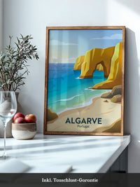 Algarve Küste Goldene Felsen