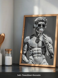 Statue Hipster Stil Schwarz-Weiß