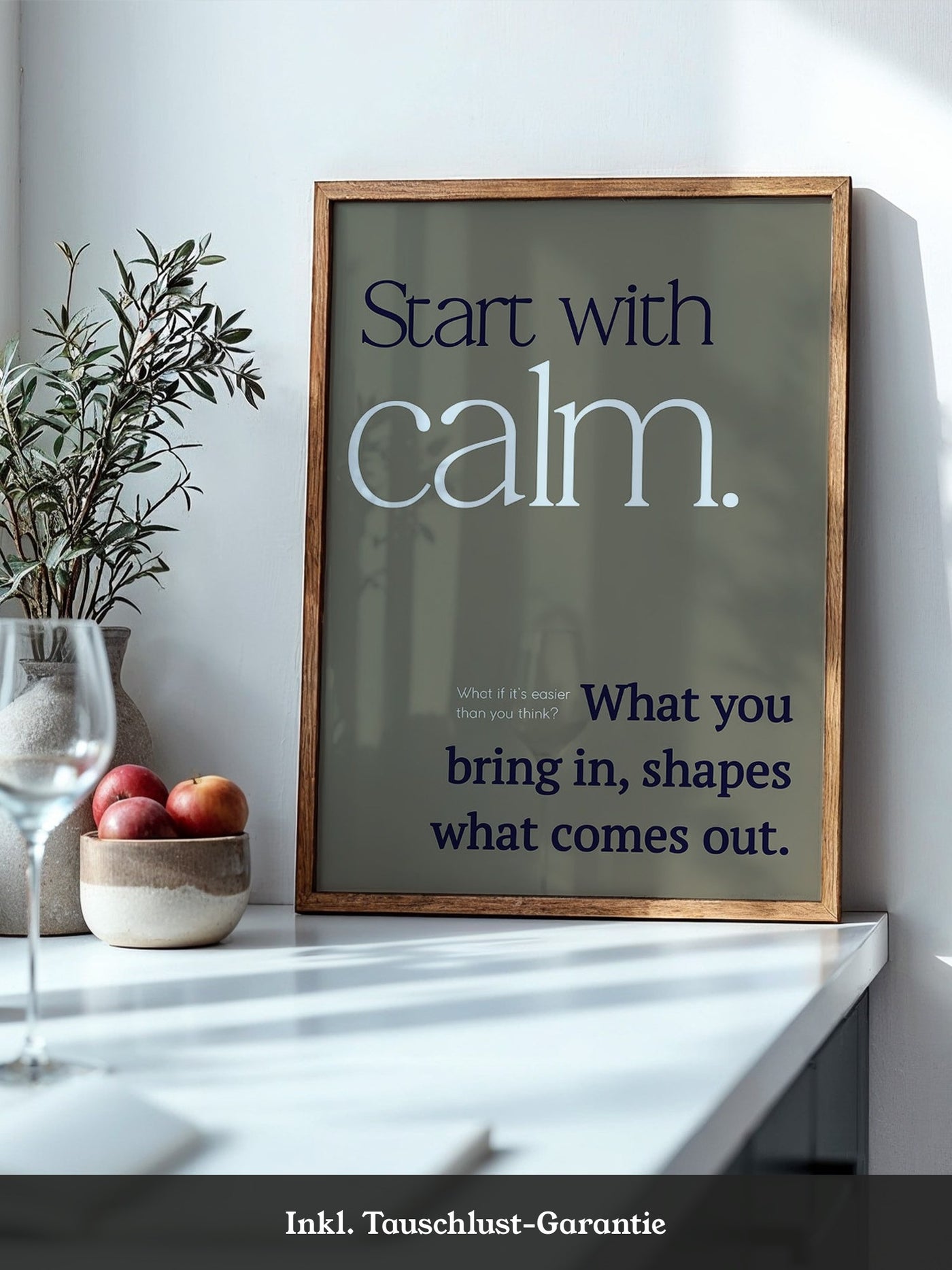 Calm Start Beige Typografie