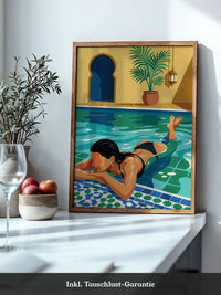 Pool Moment Retro Illustration