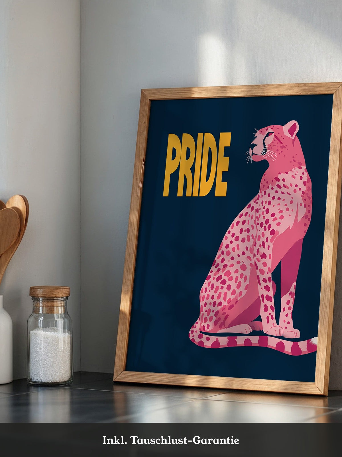 Leopard Rosa Illustration