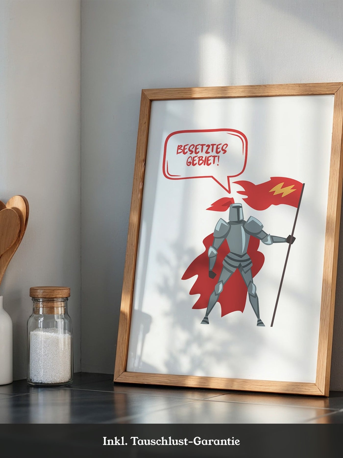 Ritter Roter Umhang Comic-Stil