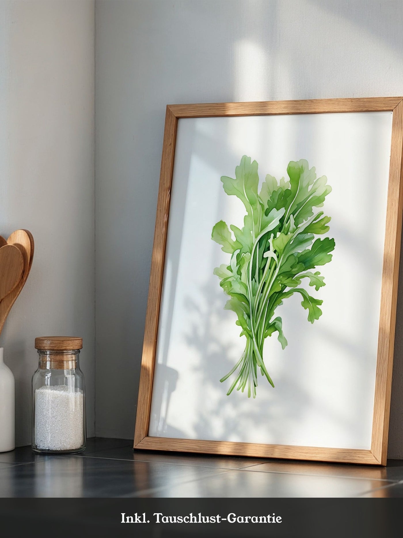 Rucola Aquarell Grünnuancen