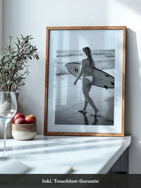 Surferin Strand Schwarzweiss