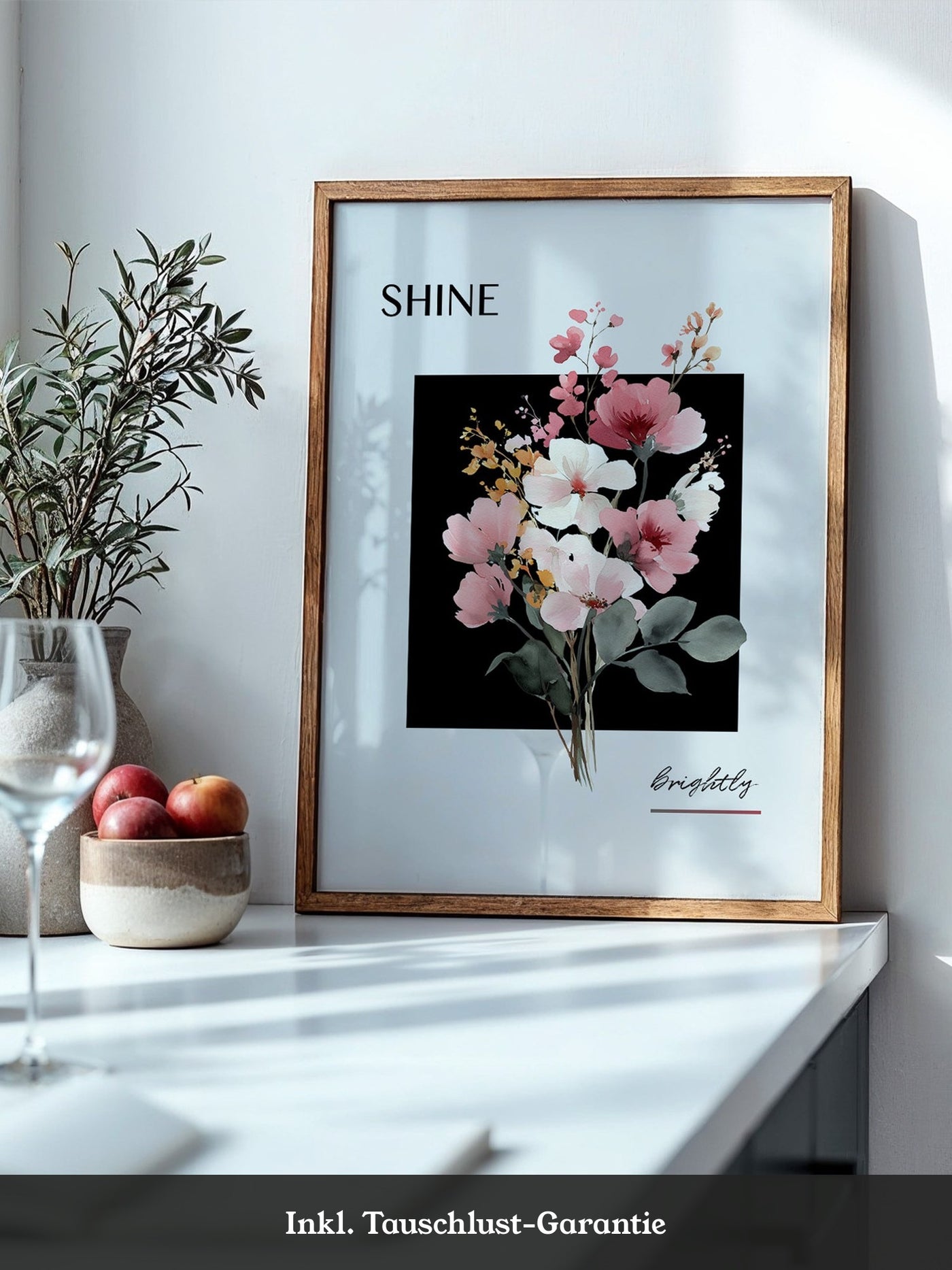 Blumenstrauß Aquarell Kontrast