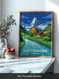 Matterhorn Herbstfarben Grafik