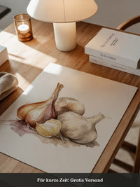 Zwiebeln und Knoblauch Aquarell