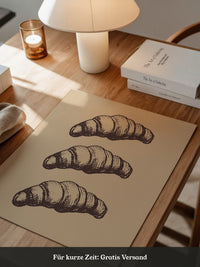Croissants Vintage Zeichnung