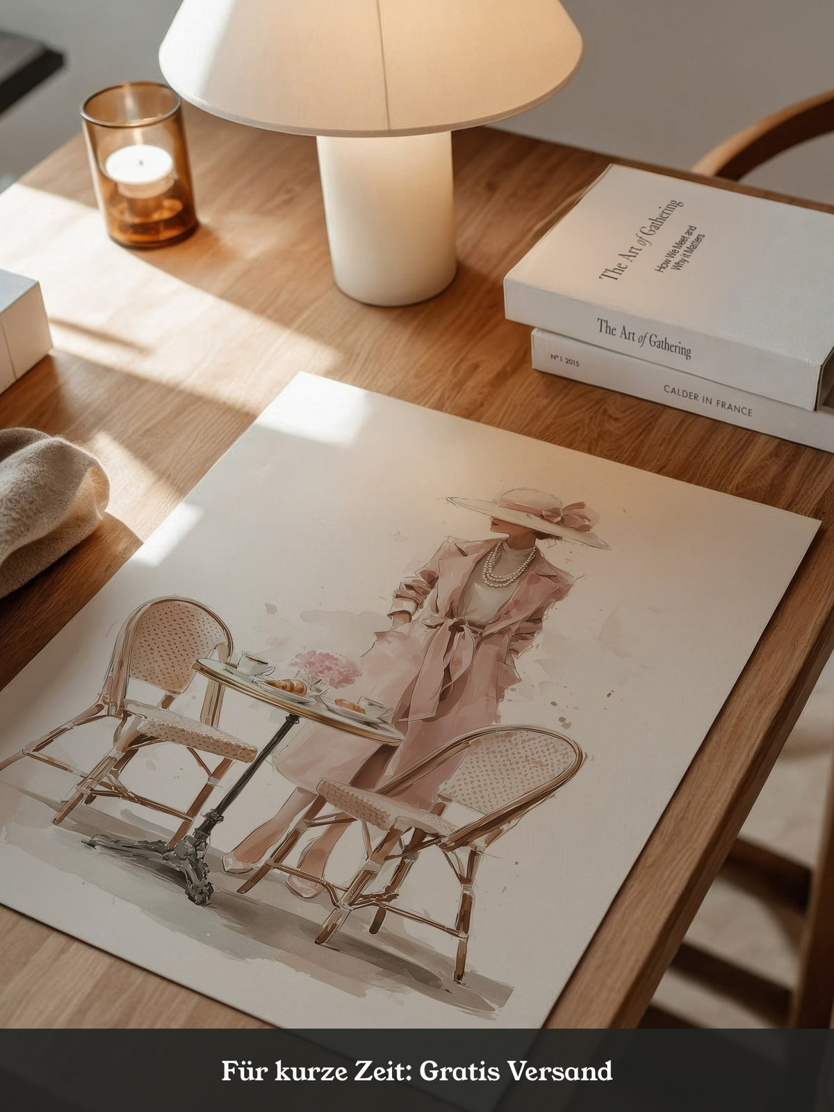 Elegante Dame Pastellfarben