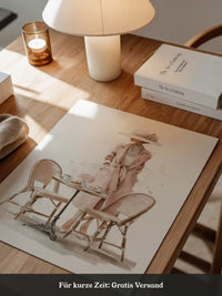 Elegante Dame Pastellfarben