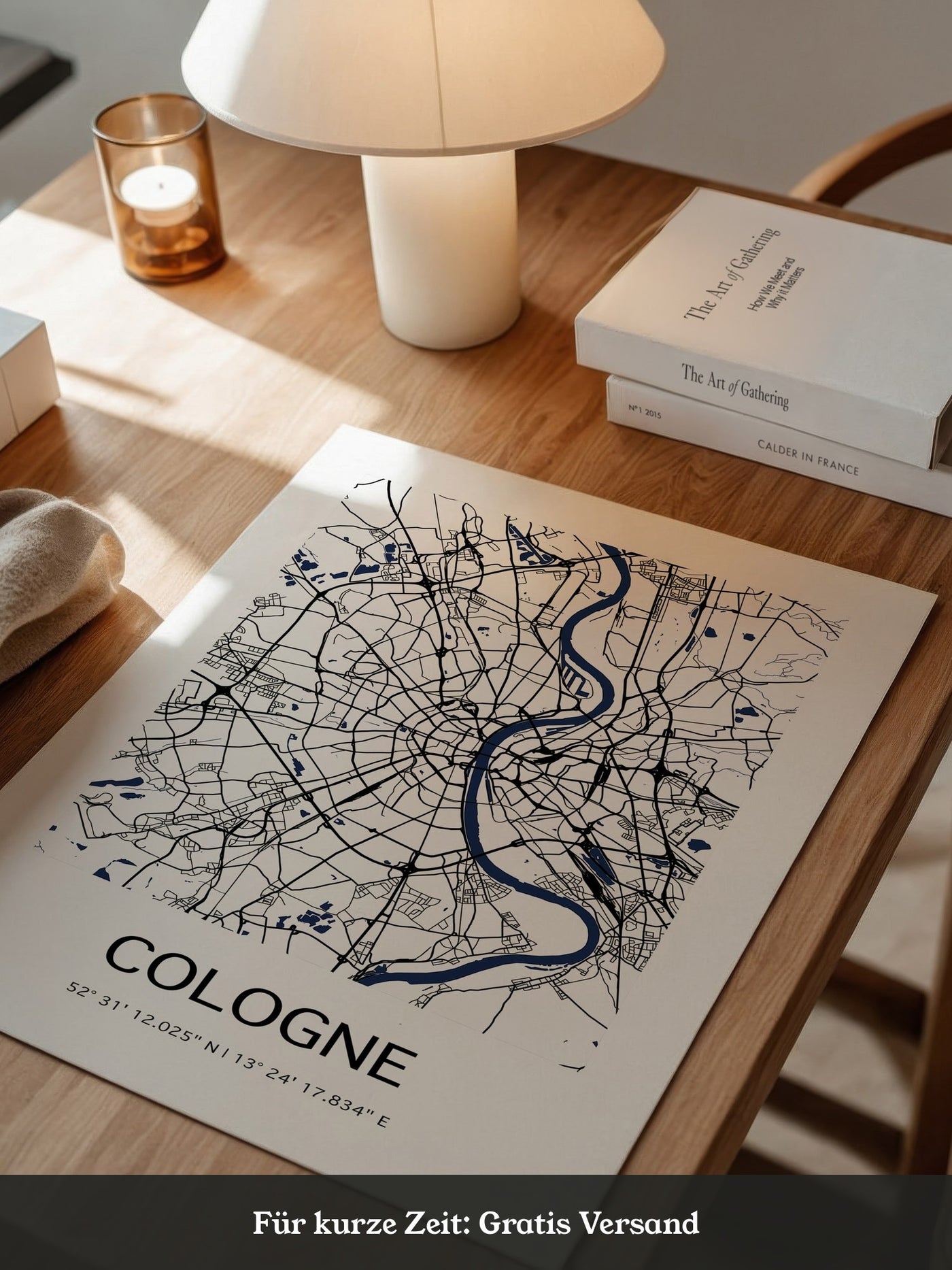 Köln Stadtplan Blau Linien