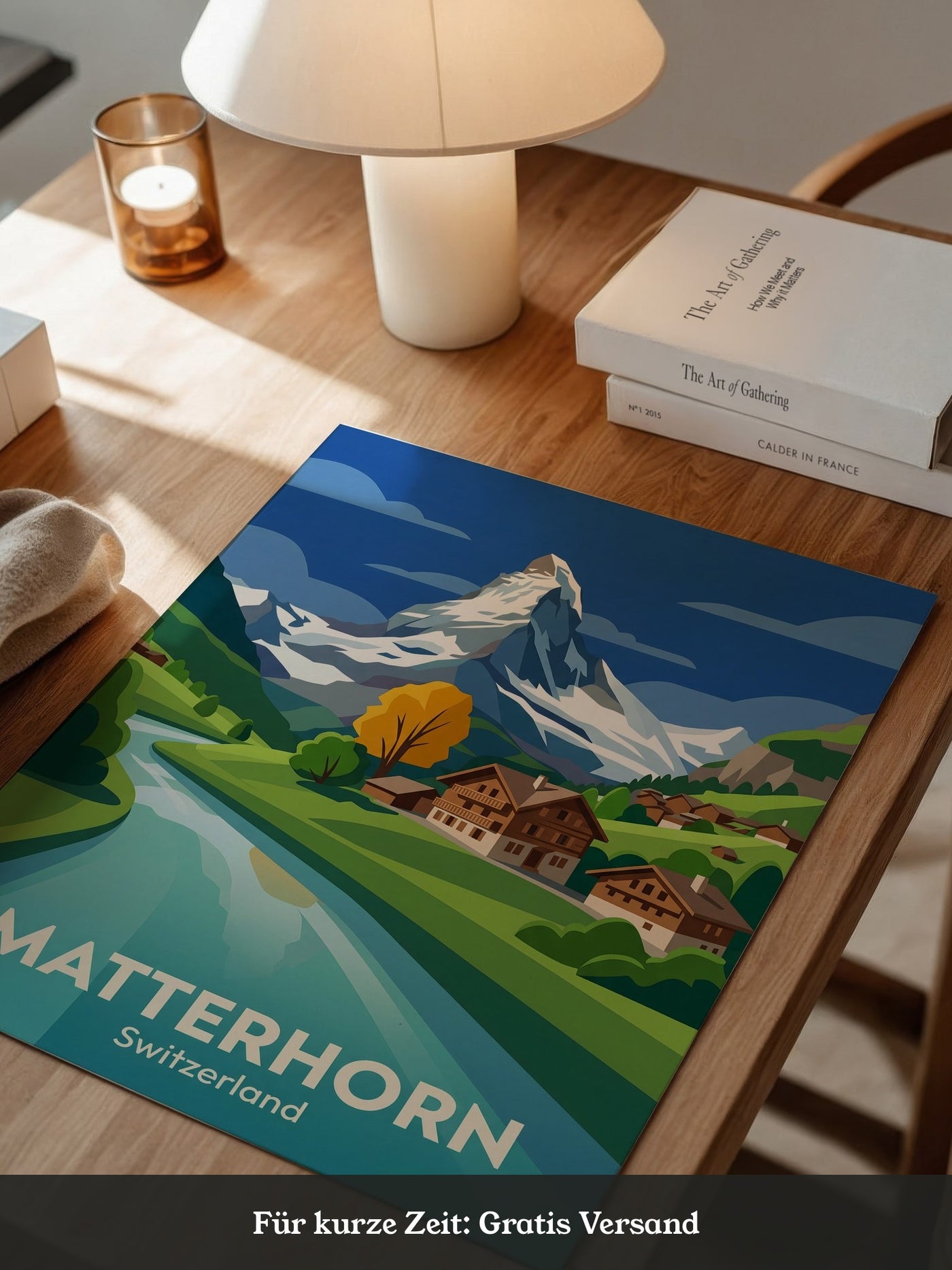 Matterhorn Herbstfarben Grafik