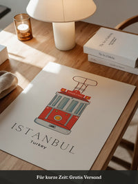 Istanbul Straßenbahn Illustration