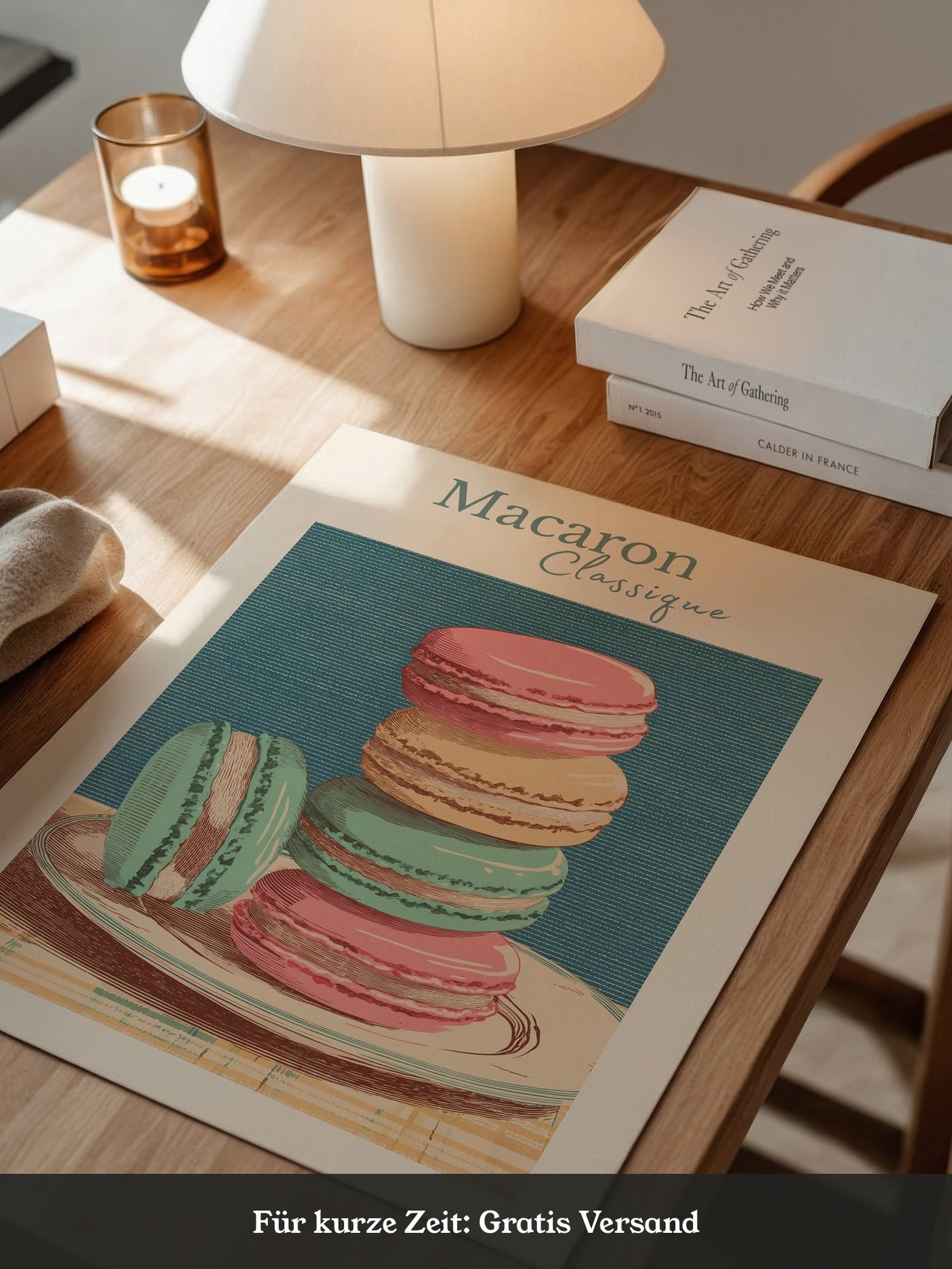 Bunte Macarons im Vintage-Stil
