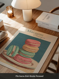 Bunte Macarons im Vintage-Stil