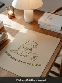 Niedlicher Otter pflanzt Liebe