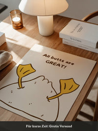 Entenfüße Humorvoll Illustration