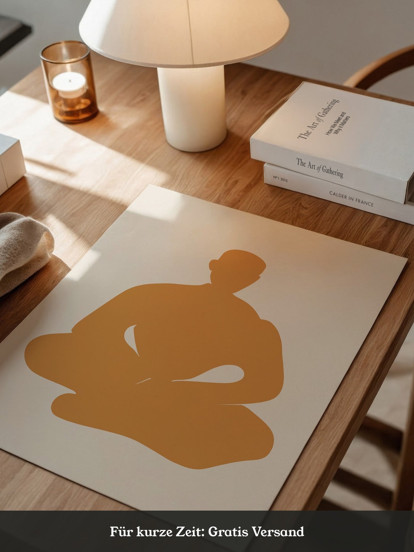 Meditierende Silhouette minimalistisch