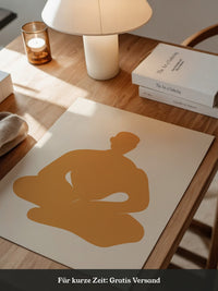 Meditierende Silhouette minimalistisch