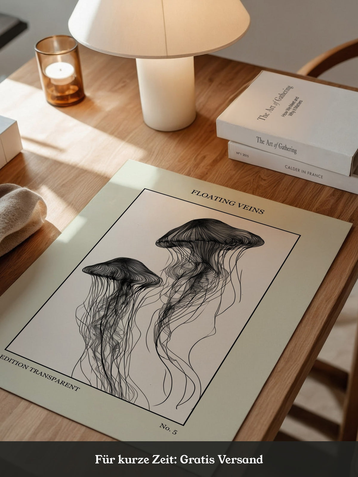 Medusen Linien Schwarz-Weiß