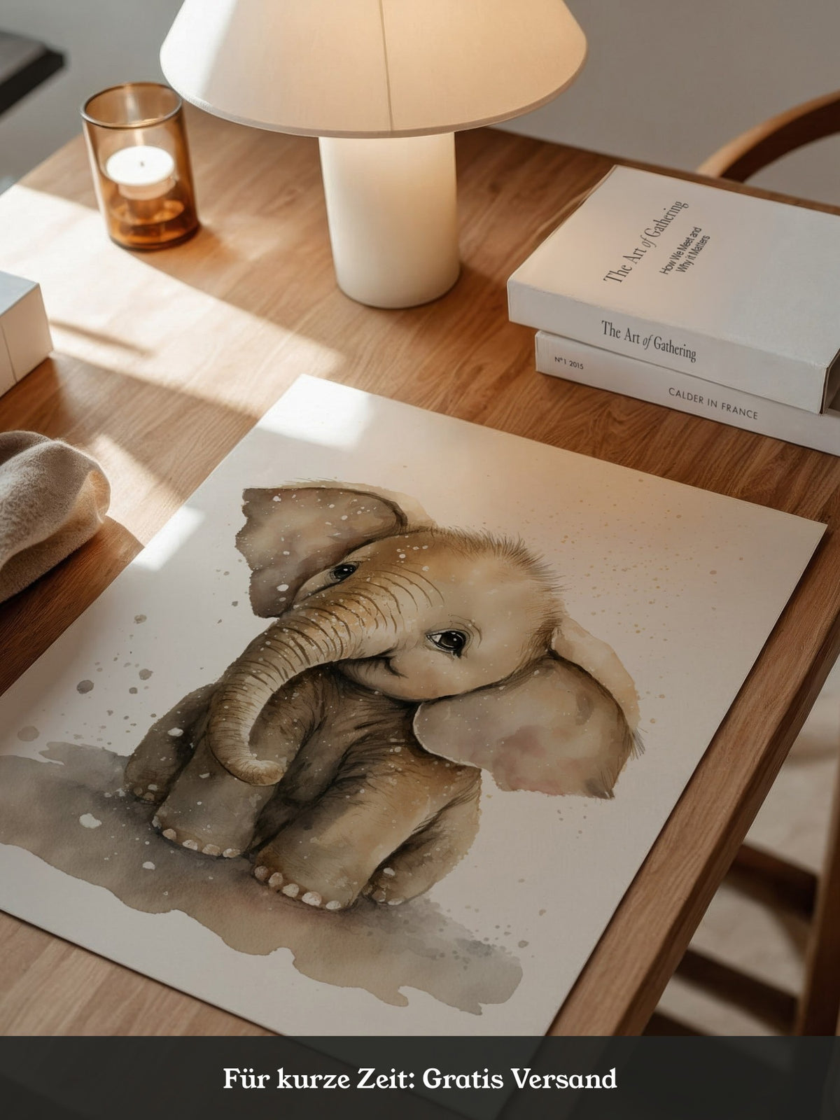 Niedliches Elefantenbaby Aquarell