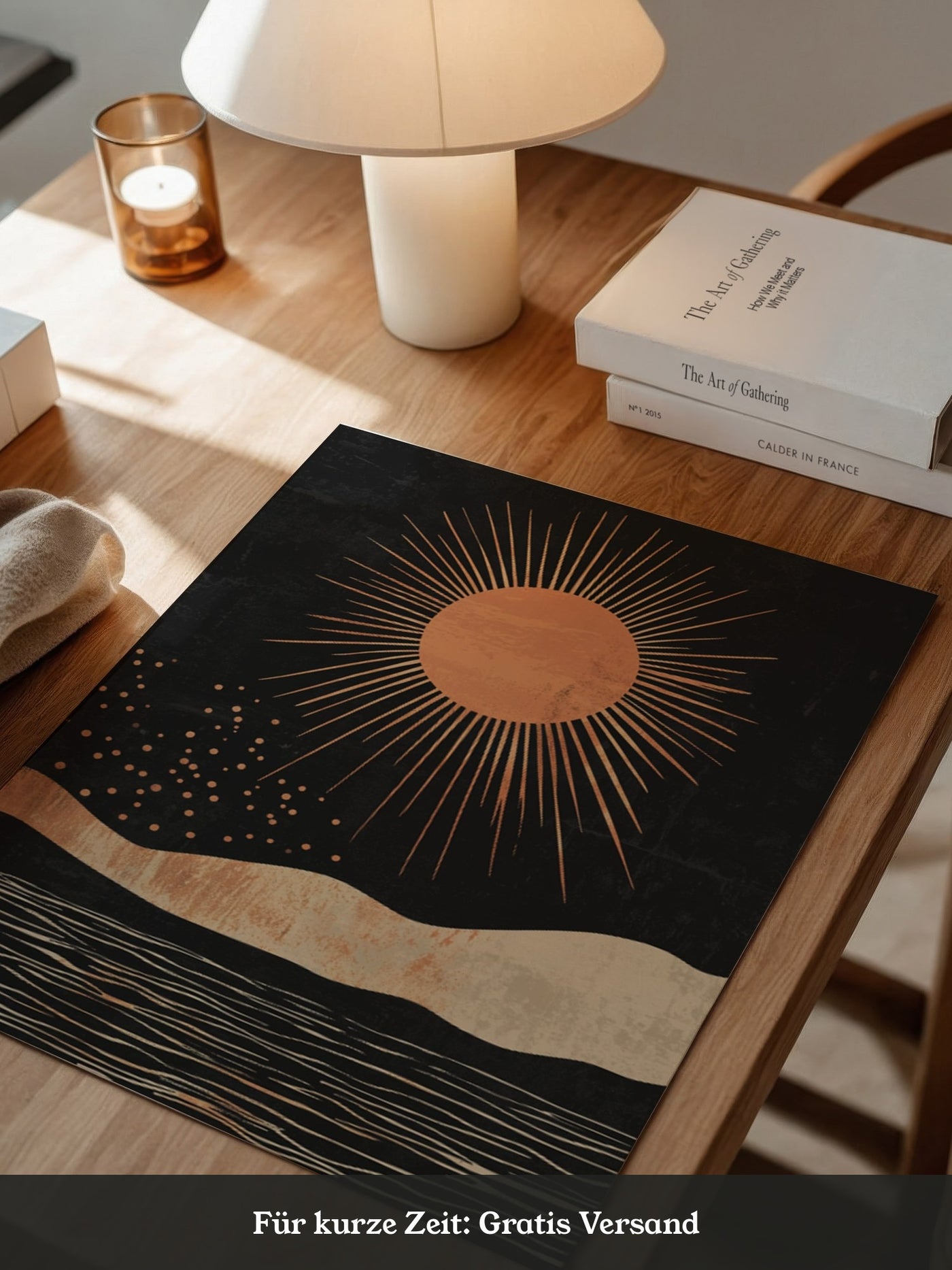 Sonne Grafik Retro Stil