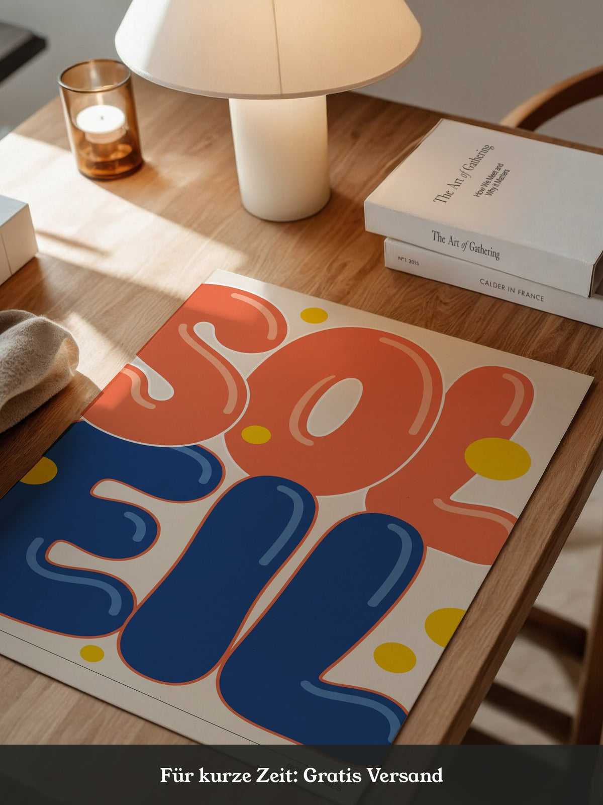 Soleil Bunte Buchstaben kontrastreich
