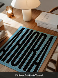 Ahora Typografie Schwarz Blau