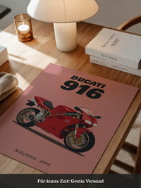 Ducati Motorrad Rot Retrostil