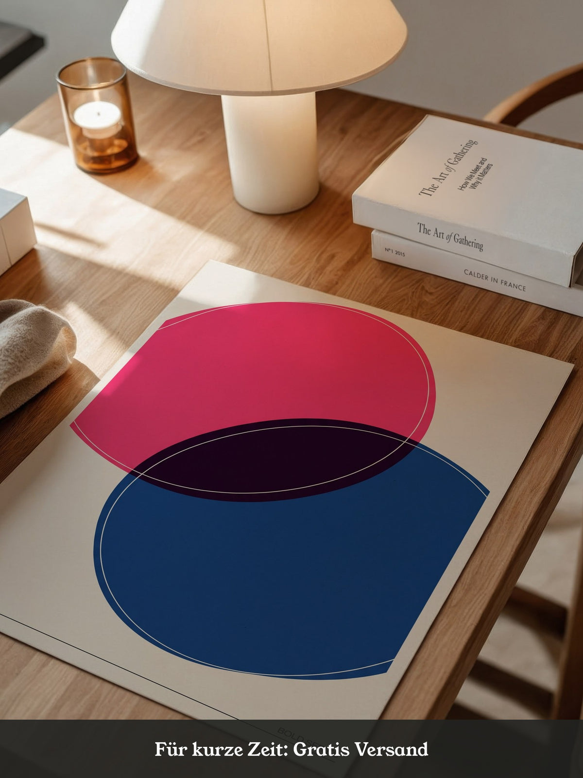 Pink Blau Überlappung Geometrie
