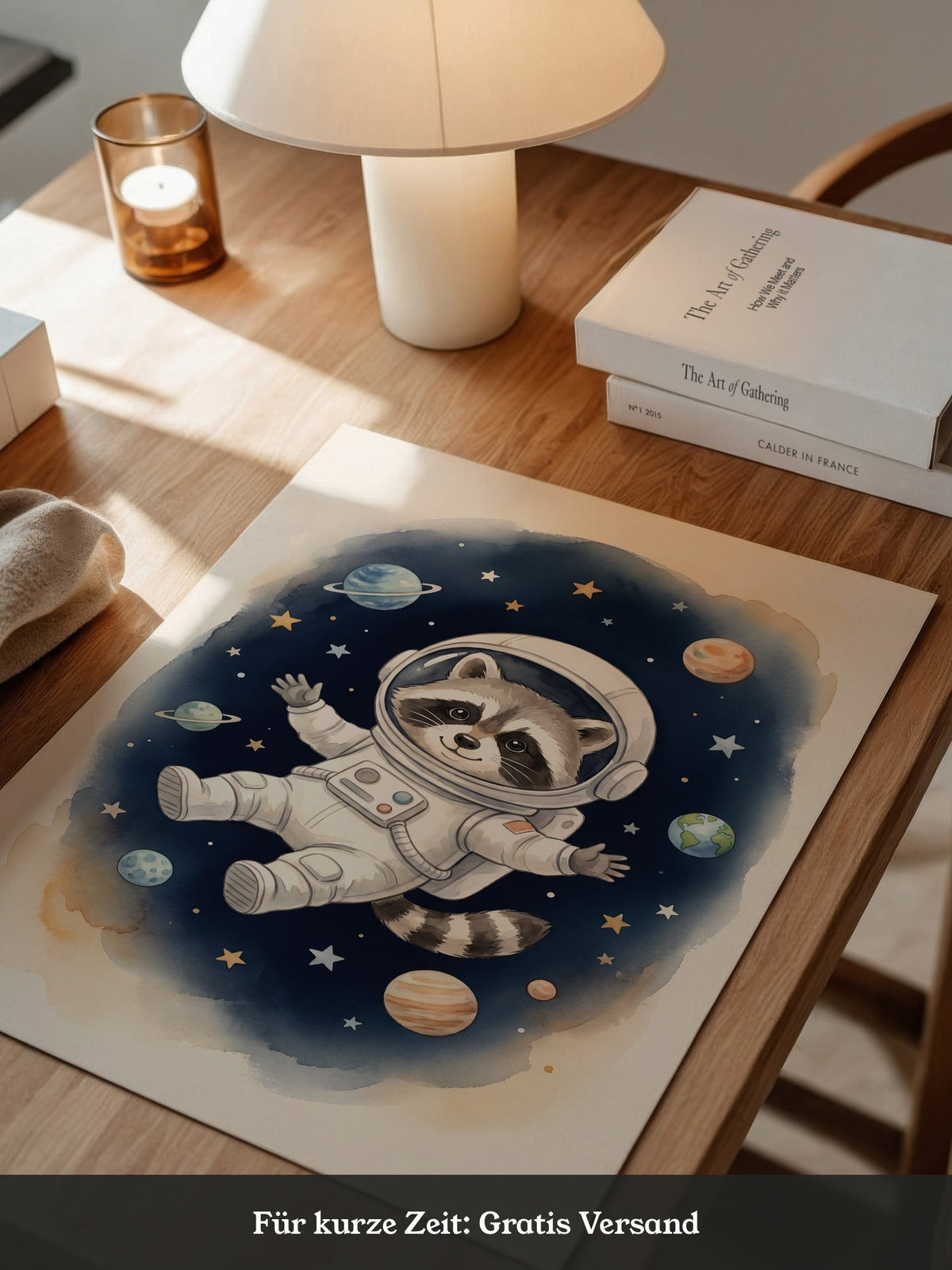 Waschbär Astronaut Cartoon