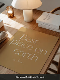 Beste Ort Erde Typografie