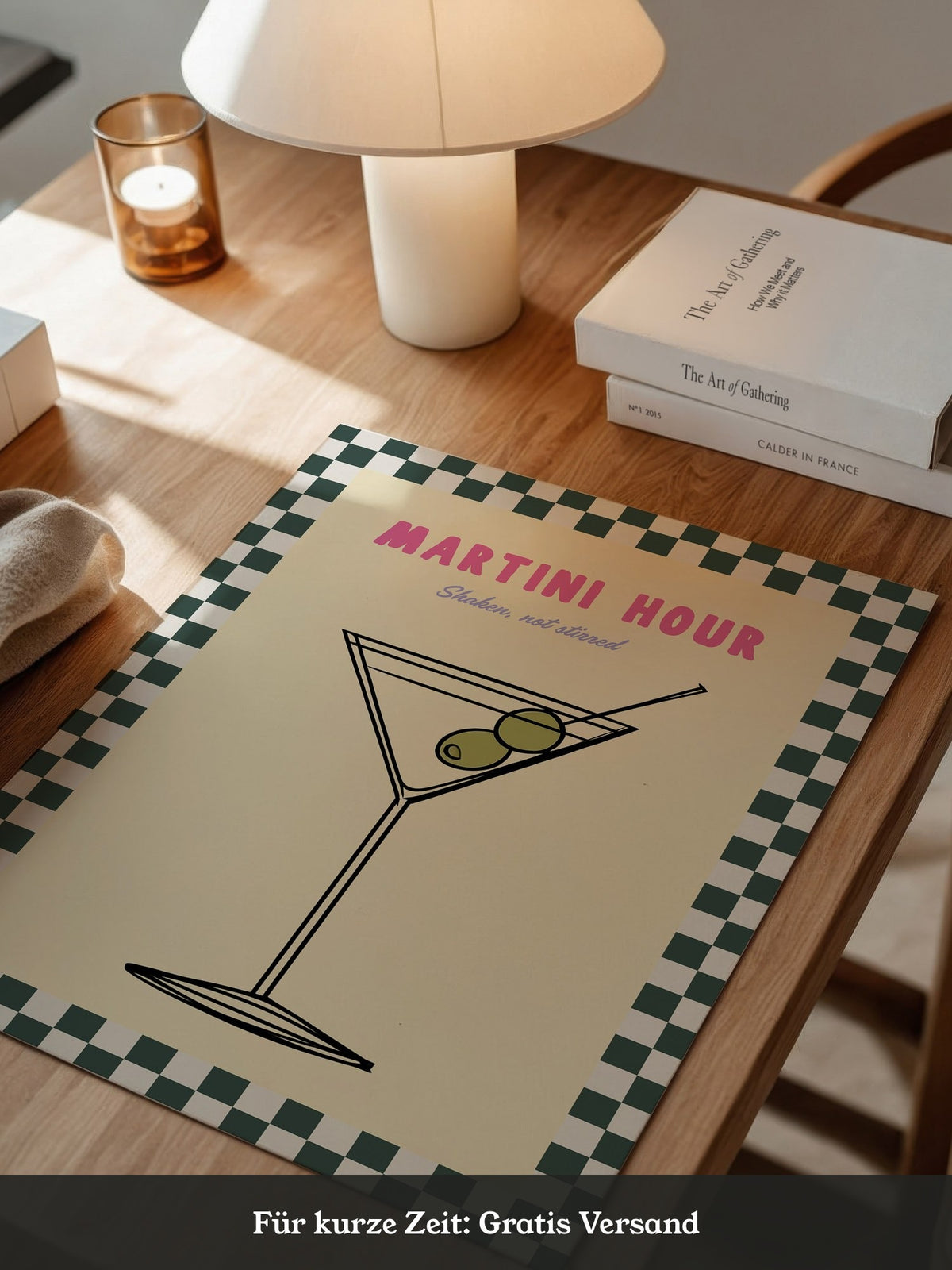Martiniglas Oliven Retro Design