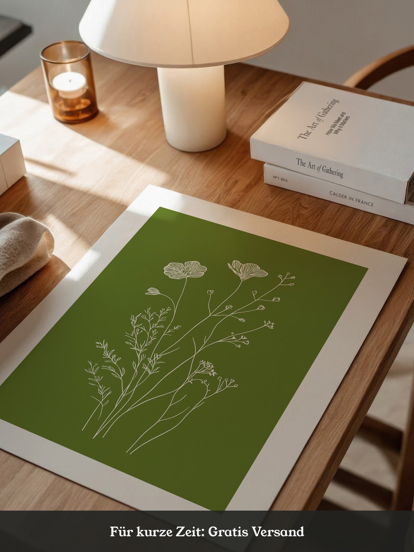 Weiße Blumen grün