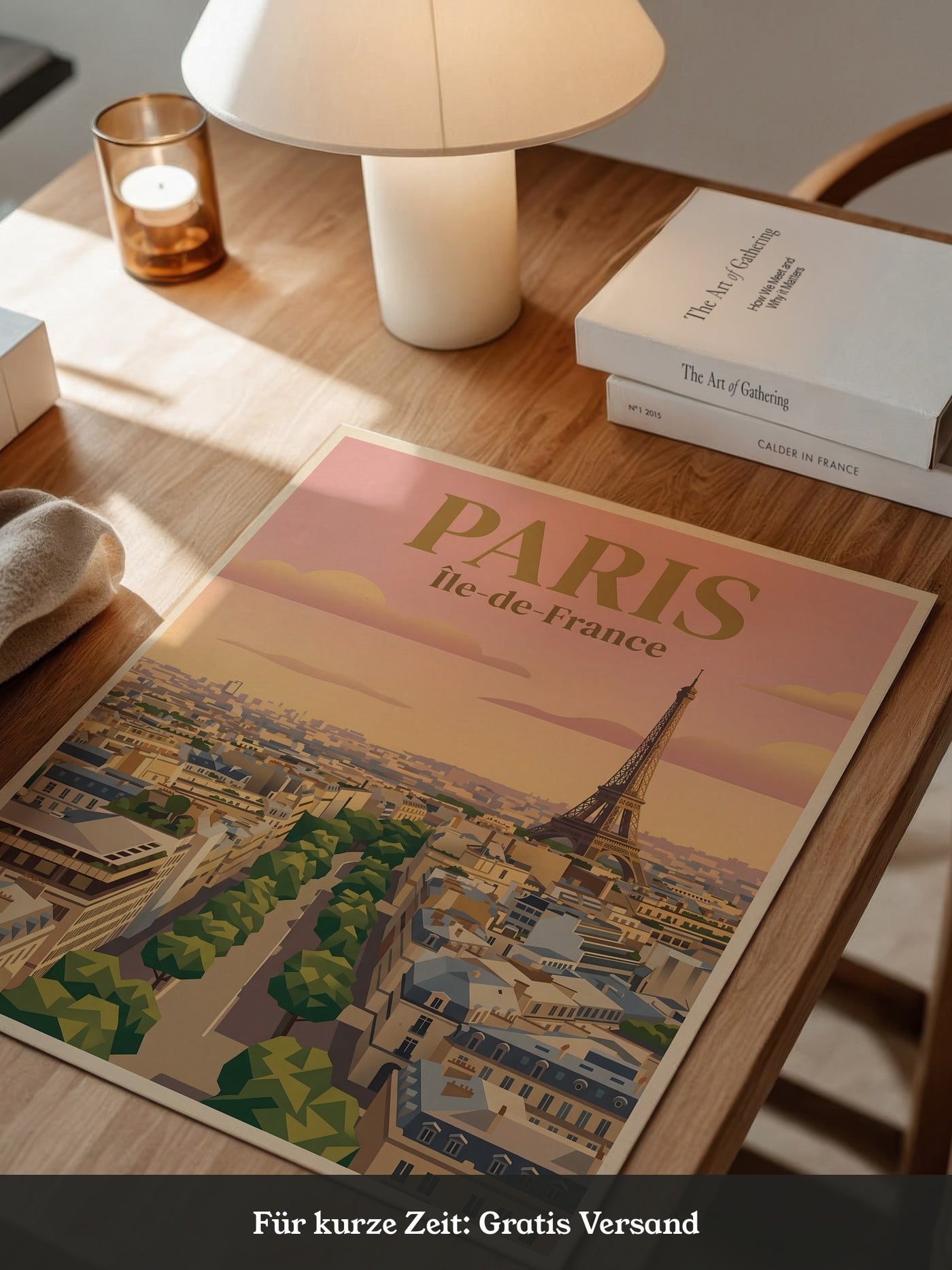 Paris Skyline Pastellfarben