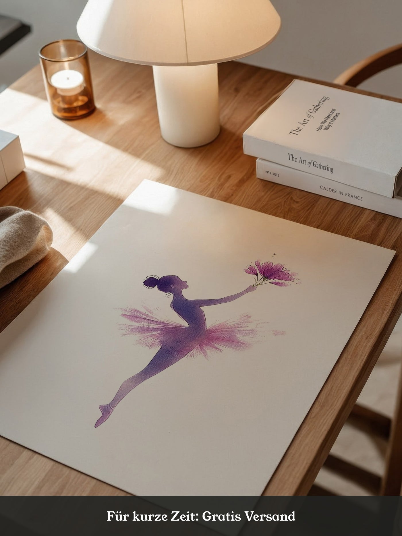 Ballerina Aquarell Blütenmagie
