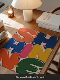 Bunte Buchstaben im Pop-Art Stil