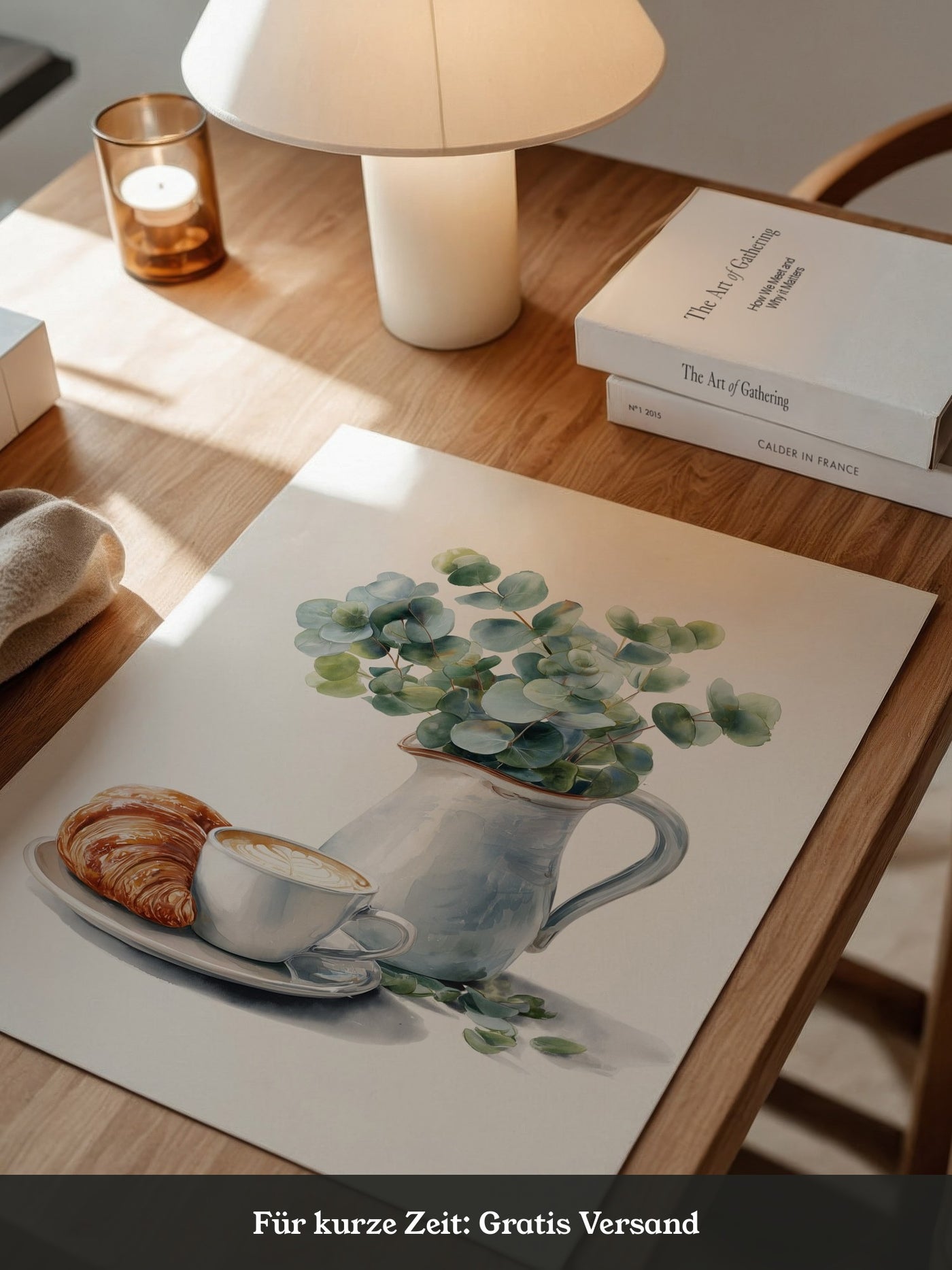 Eukalyptus Krug Kaffee Croissant