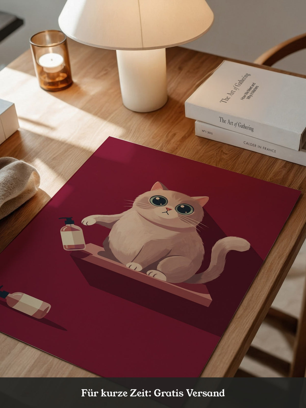 Katze Flasche Minimalistisch